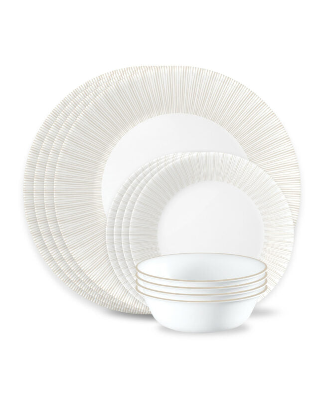 CORELLE MUGLESS RD. 12 pc SET HUSHED LINES