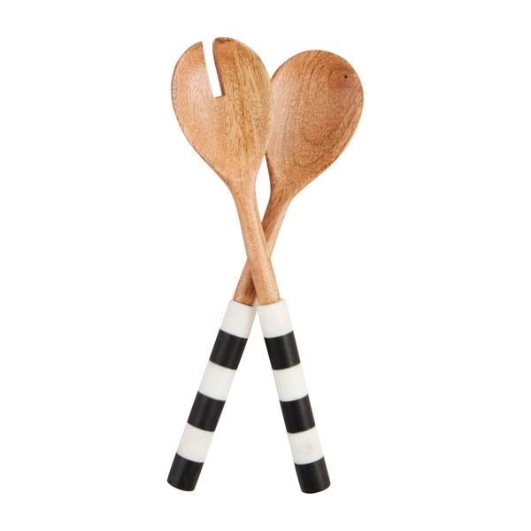 46300268 STRIPED MARBLE SALAD SERVERS