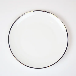 OH-GOLD-NW-6 Narrow Gold Rim Plates - Set of 4