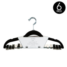 Load image into Gallery viewer, 6PK VELVET SUIT HANGER W. CLIPS
