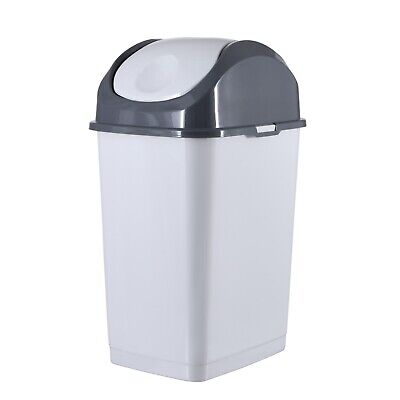 5 L Slim Swing Trash Can White Smoke/Grey