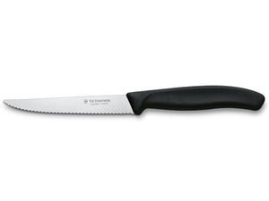 Black Serrated Pointed Tip Victorinox Knife