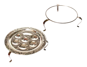 61028 Seder Plate Stand Stainless Steel 14"W x 5"H 6 per pack x1188