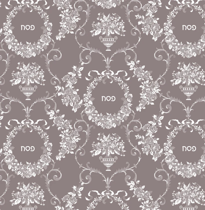 Pesach Lace Taupe - Charger