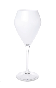 CWN817W V-Shaped Wine Glasses White with Clear Stem