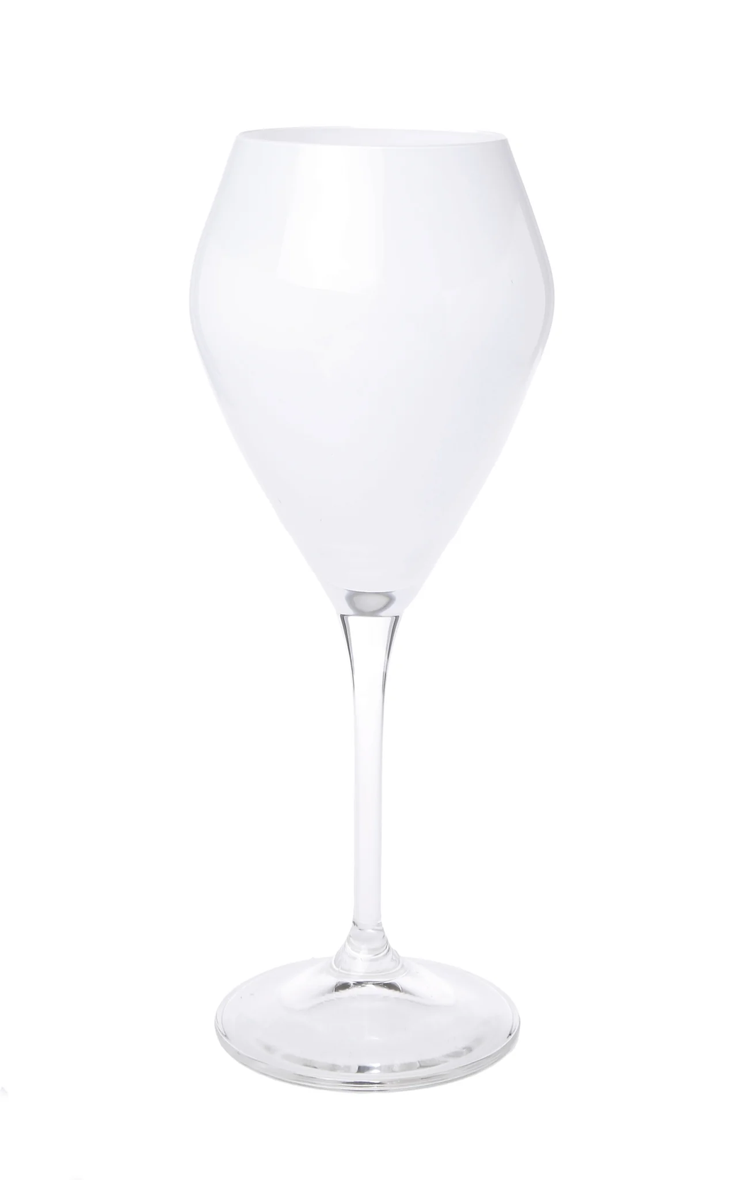 CWN817W V-Shaped Wine Glasses White with Clear Stem