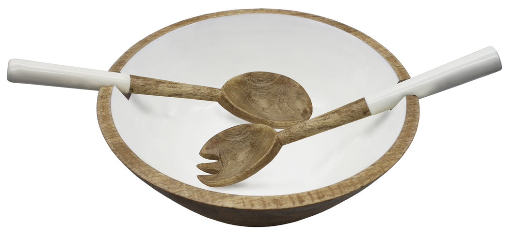 50673 WHT DECAL 12IN BOWL W/ SERVERS
