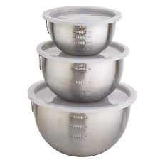 Mixing Bowls with Lids Translucent Clear 10.5"