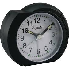Analog Alarm Clock With Snooze, Black