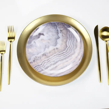 Load image into Gallery viewer, OH-PINK-2 Pink Waves Salad Plate - Set of 4
