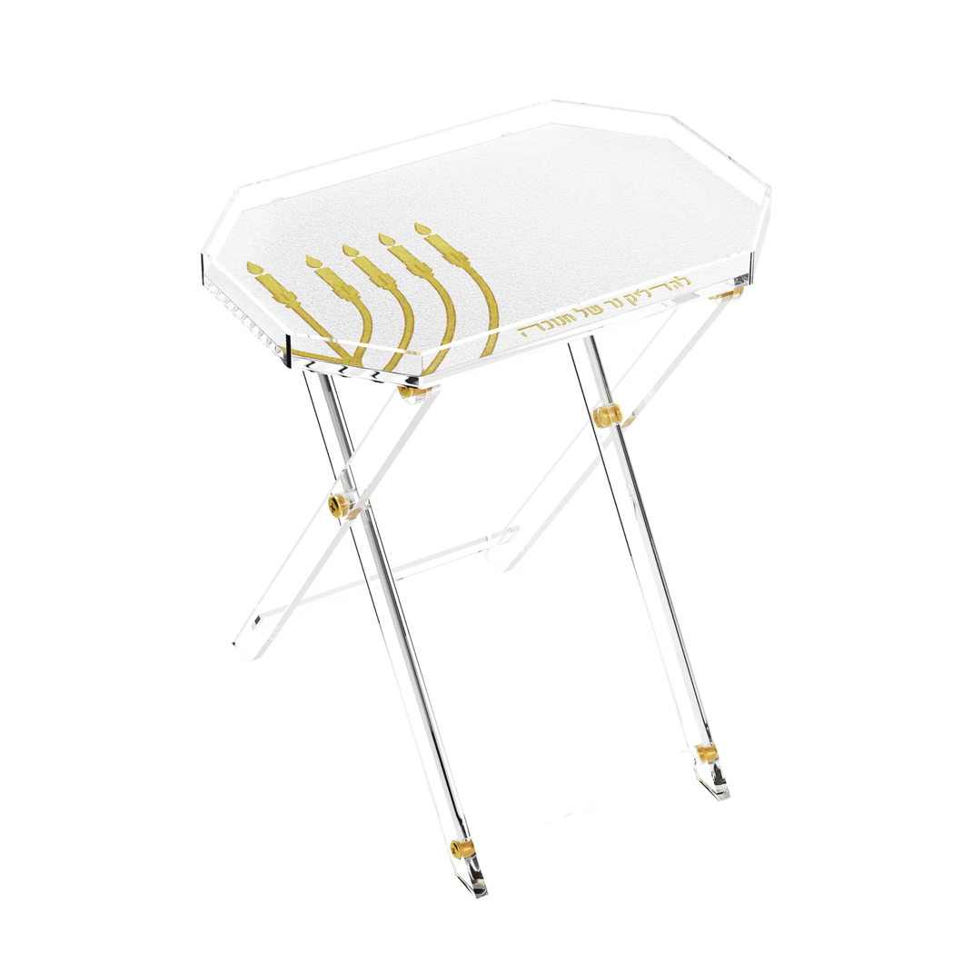 FTL02G Leatherite Chanukah Table - Gold