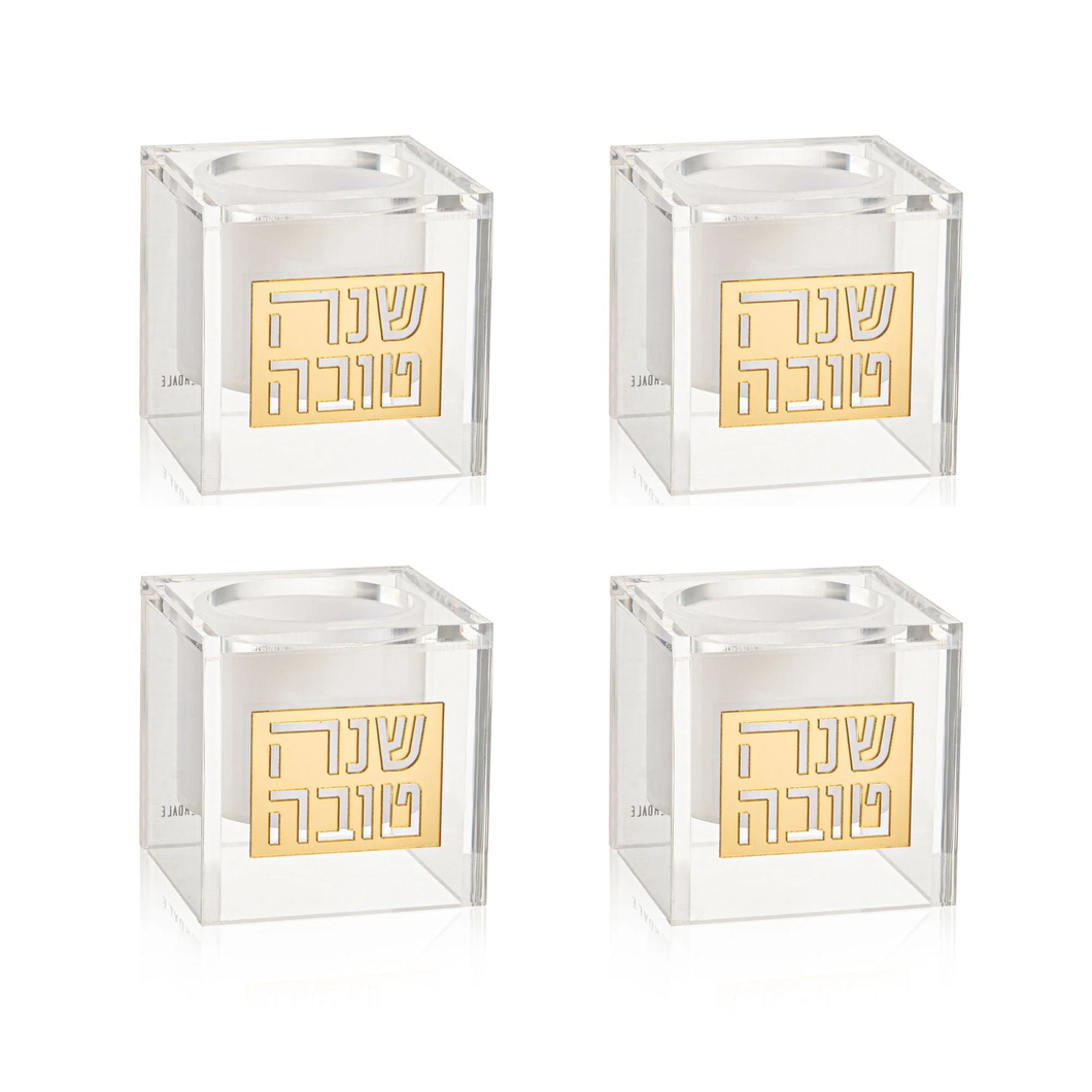 RH-HD-SU-GO-SM Personal Suspended Honey Dishes Gold