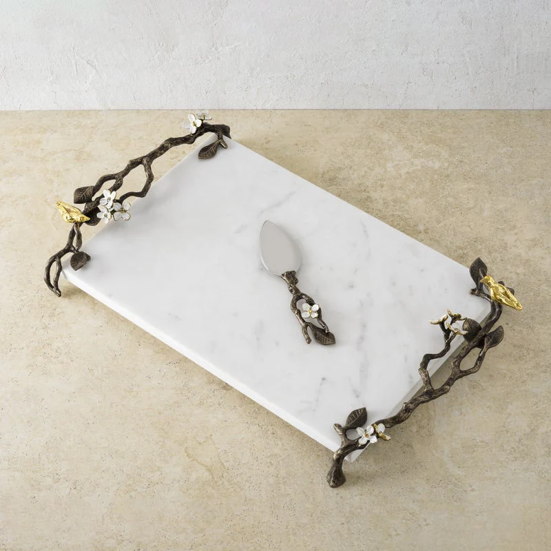 124302 Lovebirds Cheese Board with Knife