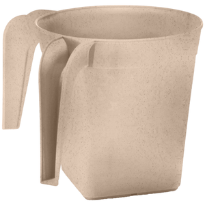 Plastic Square Wash Cup 1332 - Beige with Dots