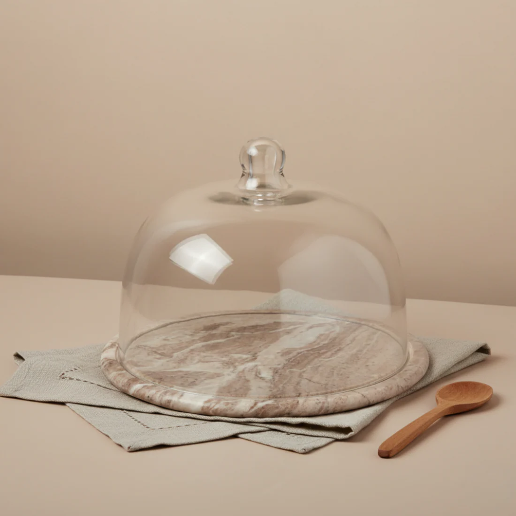 58-377 Waterfall Marble Glass Cloche