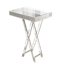 Load image into Gallery viewer, J-MT-WHT Adjustable Lucite Table with Concealed Sections
