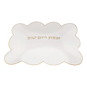 J-CCT-4-GD-L Scalloped Challah Cover  22*17.5''