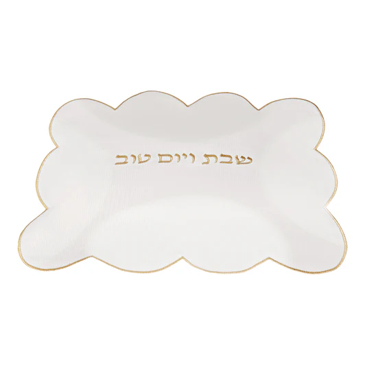 J-CCT-4-GD-L Scalloped Challah Cover  22*17.5''