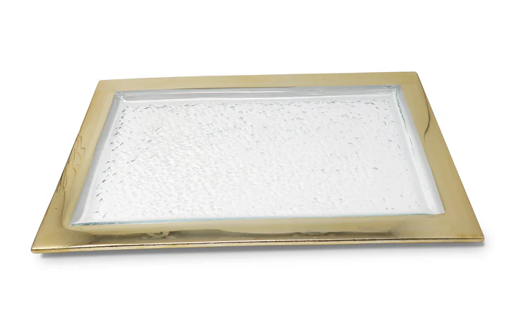 VT5141 Oblong Tray with Gold Border - Small