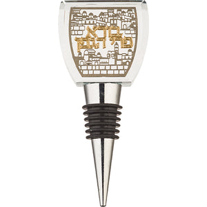 UK40707 Crystal Wine Stopper 9 cm with Laser Cut Plaque