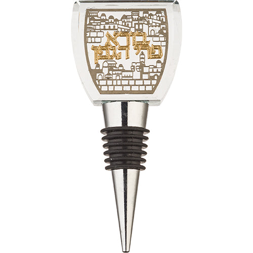 UK40707 Crystal Wine Stopper 9 cm with Laser Cut Plaque