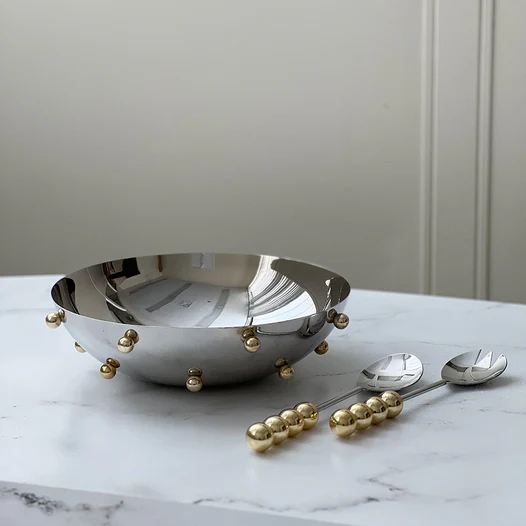 K-BGBC-GD-L Stainless Steel Bowl With Gold Balls