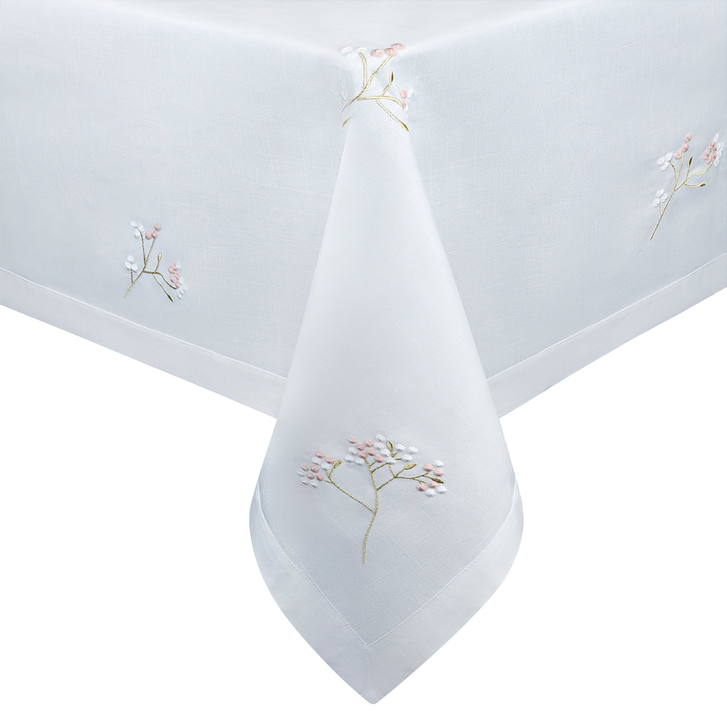 Blossom White Table Cloth