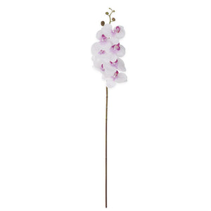 19467A-WHPU 34.5 Inch White & Purple Orchid Stem