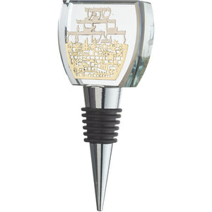 UK81353 Crystal Wine Stopper 9 cm with Laser Cut Plaque