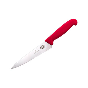 Victorinox - Fibrox Pro Chef Serrated Knife, 6 In, Red -