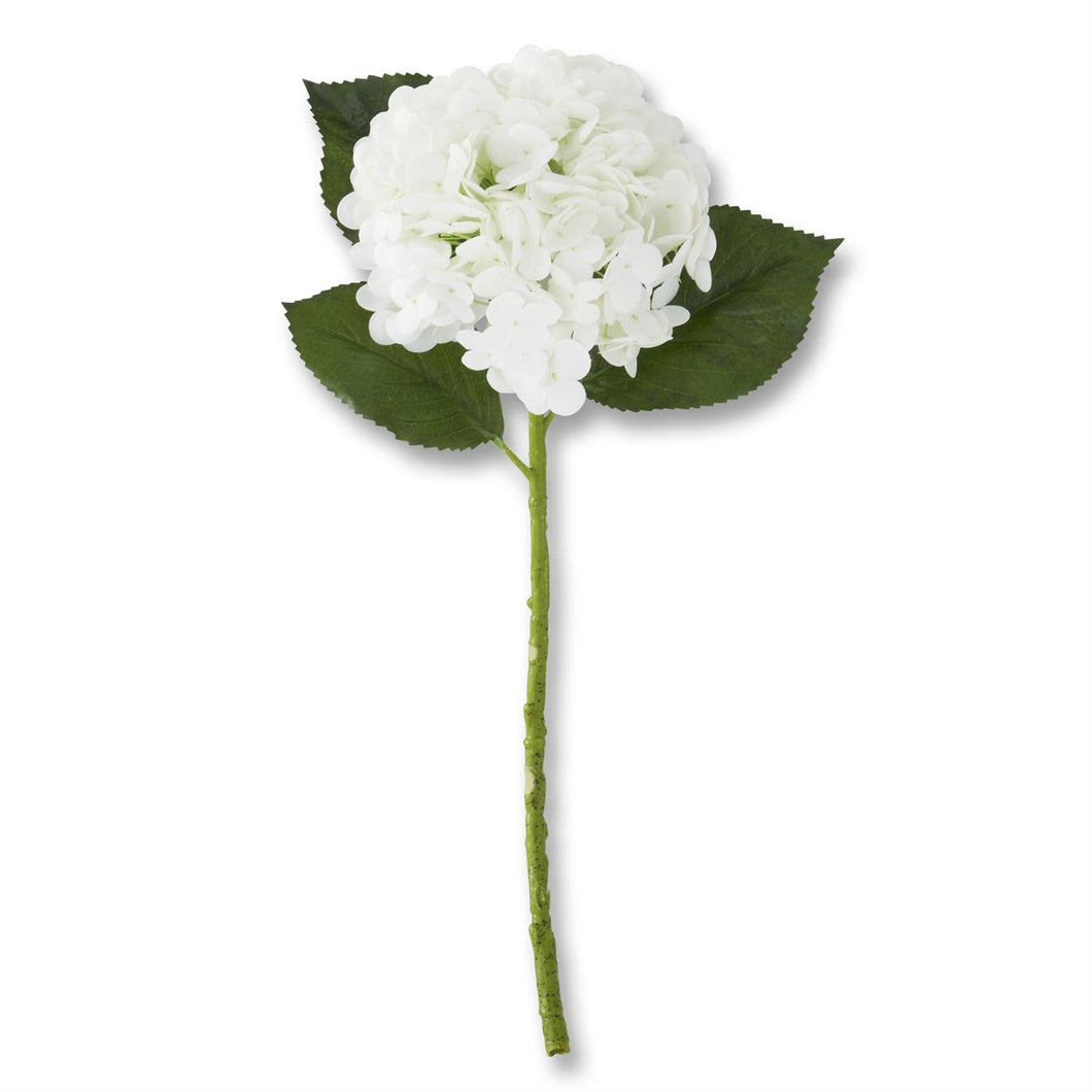 20 Inch White Real Touch Hydrangea Stem