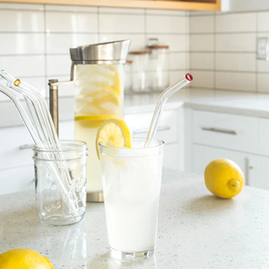 GLASS STRAWS-SET OF 5