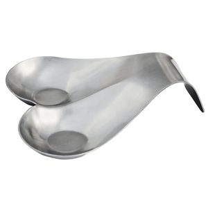 Double Spoon Rest Stainless Steel 8.5 x 7 x 2"