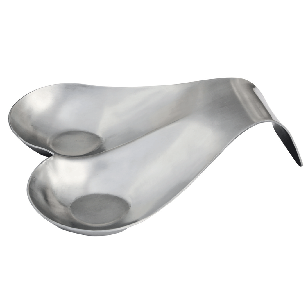 Double Spoon Rest Stainless Steel 8.5 x 7 x 2