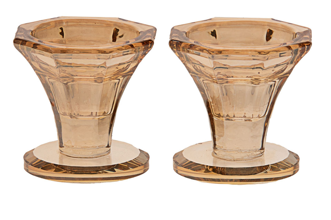 687 Crystal Candle Stick Amber