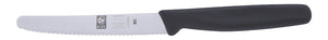 Icel Black 4-1/2-Inch Steak Knife, Serrated Edge