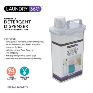Reusable Detergent Dispenser With Measuring Cup - 94oz.