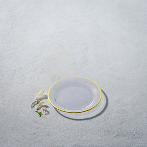 VD-0601-G Laurel, Bread and Butter Plate, Clear with Gold Rim, 6.5"