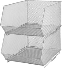 Load image into Gallery viewer, Stacking Basket Large 15X11X8
