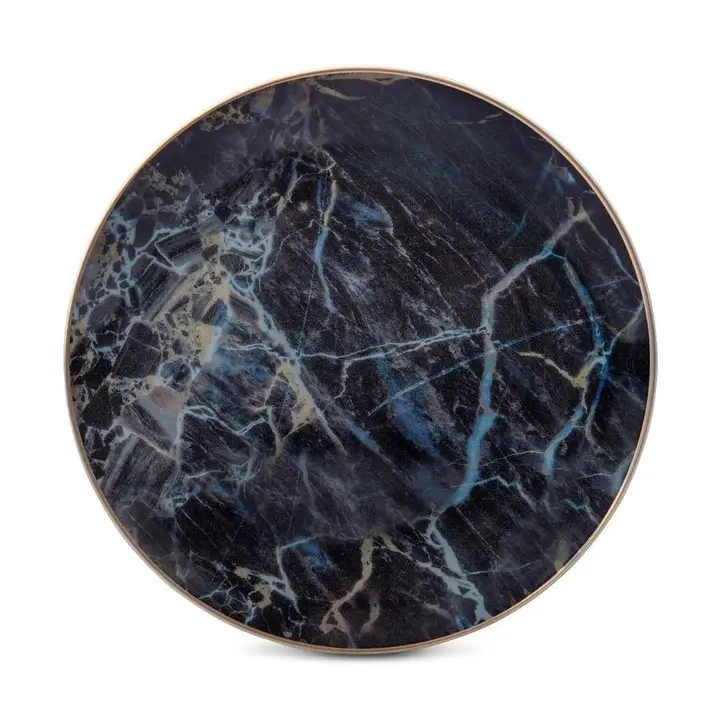MARB-BL-8 Carrara Accent Plate - Set of 4