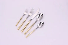 Load image into Gallery viewer, TAJ-FW-102 TAJ Hammered Barrel Ombre Flatware Service For 4 Dishwasher Safe
