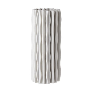 722013 Ceramic Vase White Dia 5" - White
