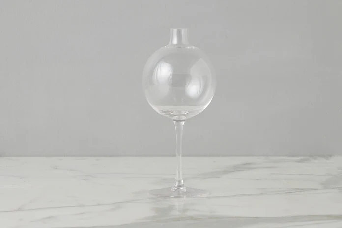 GLB104EC9 Clear Wine Glass Vase, Medium