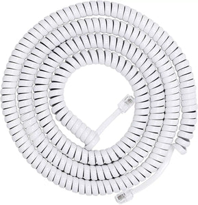 TELEPHONE COIL CORD 25 foot – WHITE