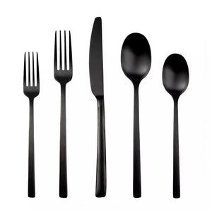 Beaon Black Flatware Service For 4