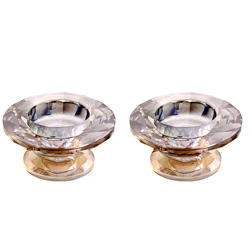 UK81469 Crystal Candlesticks 4*7.5 cm - Gold Color