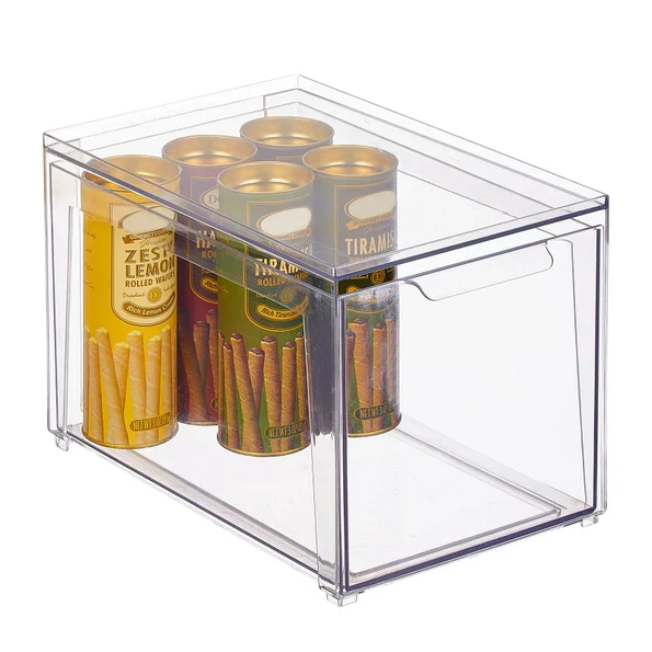 Clarity Stacking Kitchen Drawer 12 x 8 x 8 | Clear