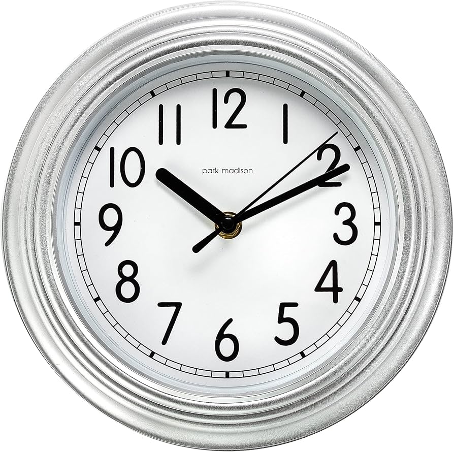 9 WALL CLOCK- SILVER