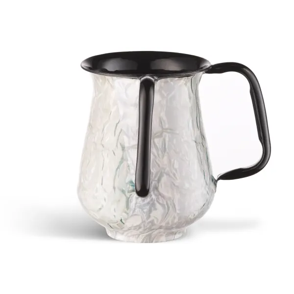 60489 Powder Coated Washing cup White Marble
