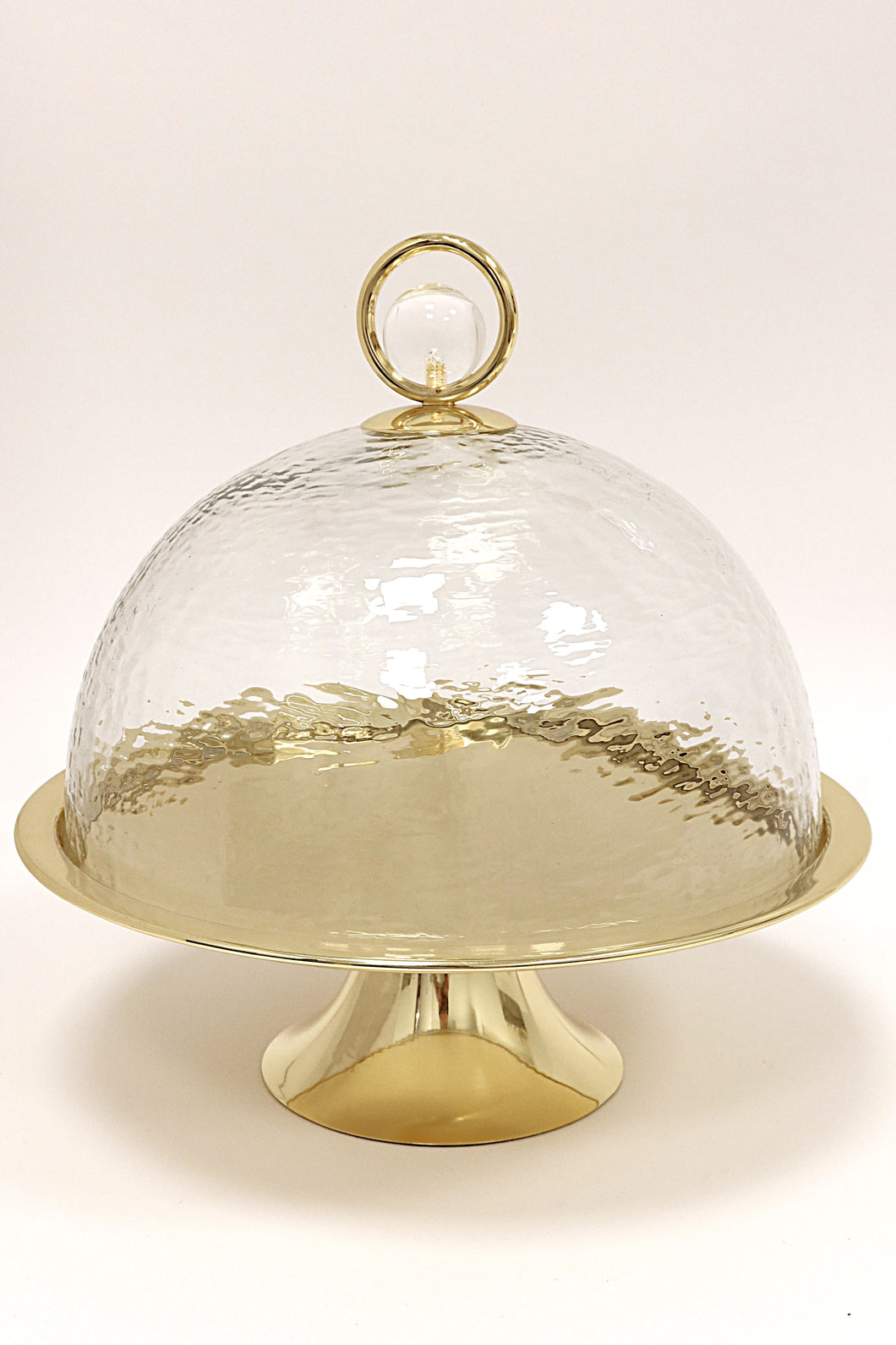 CD3901 Cake Dome Gold wiht Clear Ball Knob - 11